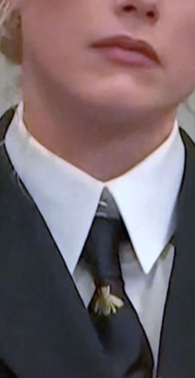 Η Άμπερ Χερντ φορώντας κι αυτή μια γραβάτα με μια μέλισσα