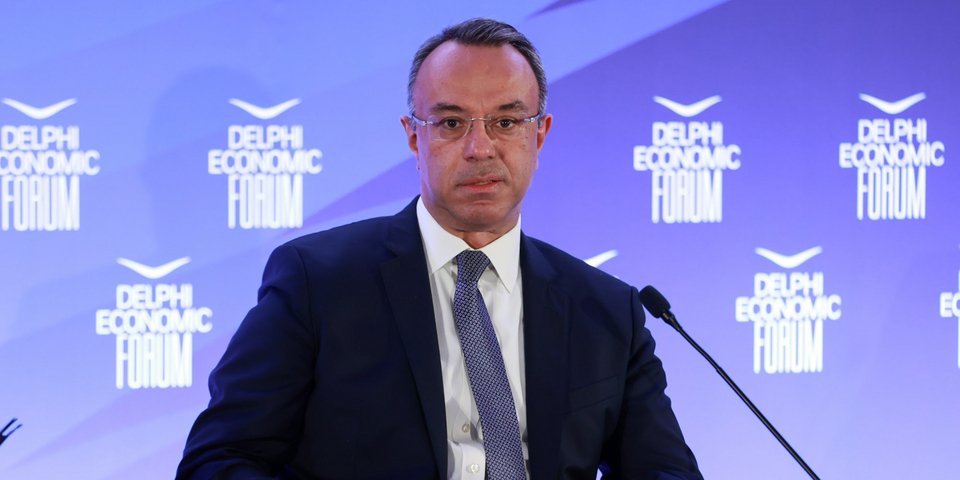 Ο Χρήστος Σταϊκούρας στο Οικονομικό Φόρουμ των Δελφών / Φωτογραφία: Delphi Economic Forum