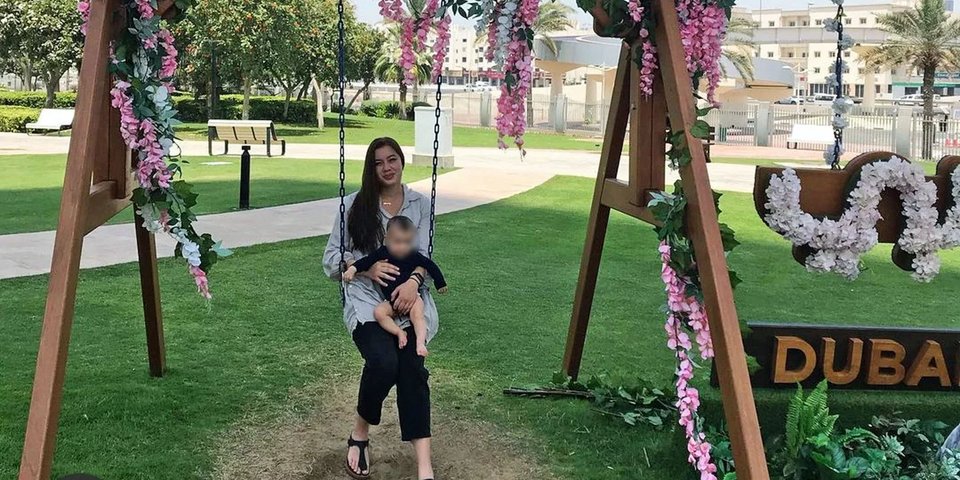 Η Καρολάιν Κράουτς με την κόρη της Λυδία