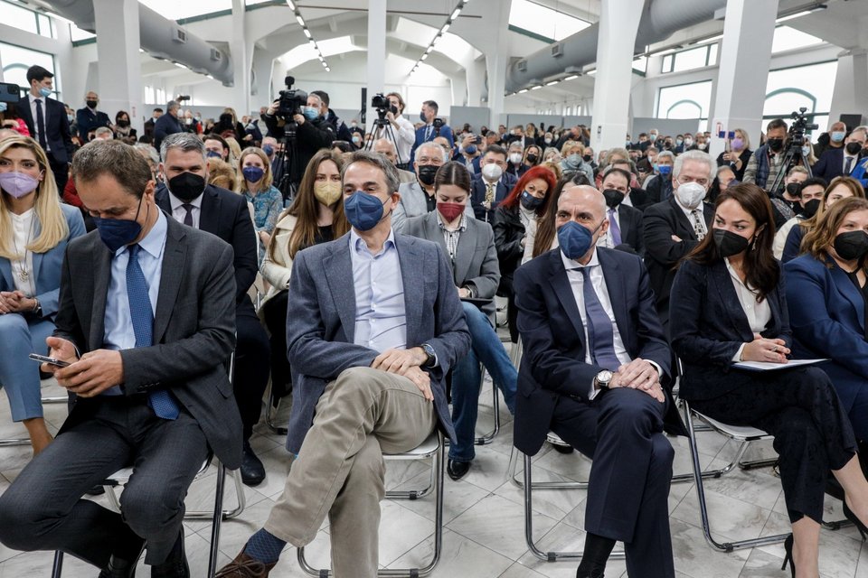 Ο Κυριάκος Μητσοτάκης στην Τρίτη Προσυνεδριακή Συζήτηση στη Νίκαια για το 14ο Συνέδριο της ΝΔ / Φωτογραφία: EUROKINISSI / ΓΙΩΡΓΟΣ ΚΟΝΤΑΡΙΝΗΣ