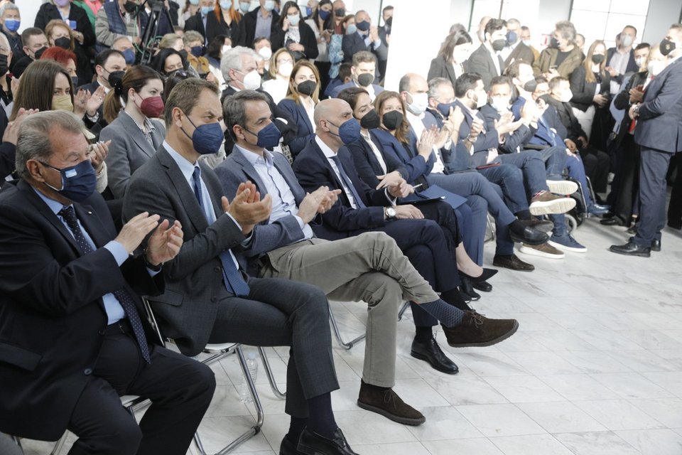 Ο Κυριάκος Μητσοτάκης στην Τρίτη Προσυνεδριακή Συζήτηση στη Νίκαια για το 14ο Συνέδριο της ΝΔ / Φωτογραφία: EUROKINISSI / ΓΙΩΡΓΟΣ ΚΟΝΤΑΡΙΝΗΣ