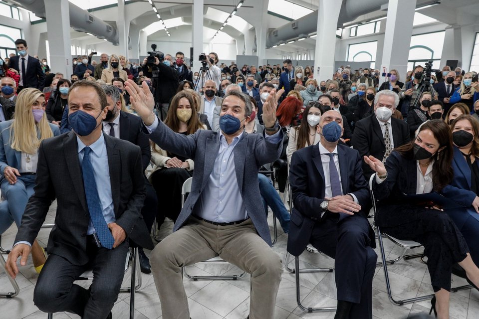 Ο Κυριάκος Μητσοτάκης στην Τρίτη Προσυνεδριακή Συζήτηση στη Νίκαια για το 14ο Συνέδριο της ΝΔ / Φωτογραφία: EUROKINISSI / ΓΙΩΡΓΟΣ ΚΟΝΤΑΡΙΝΗΣ