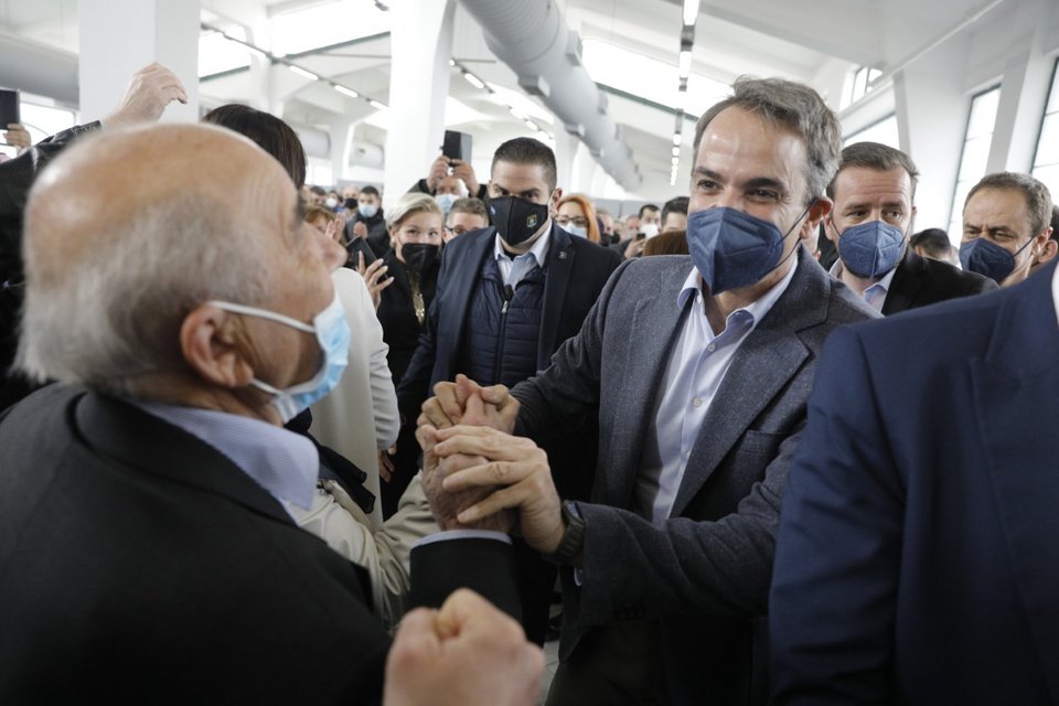 Ο Κυριάκος Μητσοτάκης στην Τρίτη Προσυνεδριακή Συζήτηση στη Νίκαια για το 14ο Συνέδριο της ΝΔ / Φωτογραφία: EUROKINISSI / ΓΙΩΡΓΟΣ ΚΟΝΤΑΡΙΝΗΣ