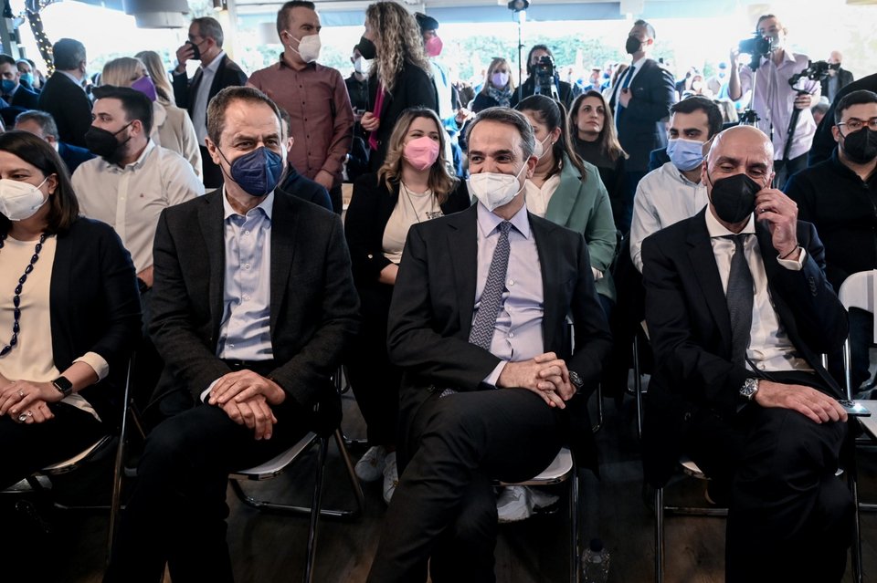 Ο Κυριάκος Μητσοτάκης στην προσυνεδριακή εκδήλωση της ΝΔ στο Χαλάνδρι / Φωτογραφία: Eurokinissi/ΚΑΡΑΓΙΑΝΝΗΣ ΜΙΧΑΛΗΣ