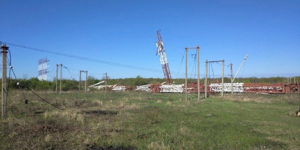 Κατεστραμμένη κεραία στην Υπερδνειστερία, στη Μολδαβία / Press Center of the Ministry of Internal Affairs of the Pridnestrovian Moldavian Republic via AP, HO