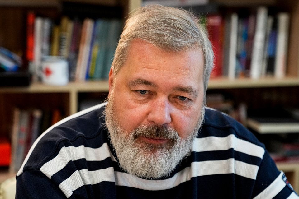 O αρχισυντάκτης της «Novaya Gazeta», Ντμίτρι Μουράτοφ / Φωτογραφία αρχείου / AP Photo/Alexander Zemlianichenko