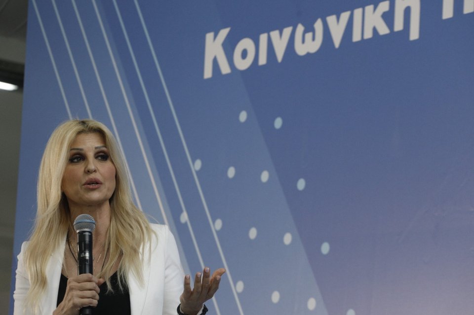 Η Έλενα Ράπτη στην Τρίτη Προσυνεδριακή Συζήτηση στη Νίκαια για το 14ο Συνέδριο της ΝΔ / Φωτογραφία: EUROKINISSI / ΓΙΩΡΓΟΣ ΚΟΝΤΑΡΙΝΗΣ