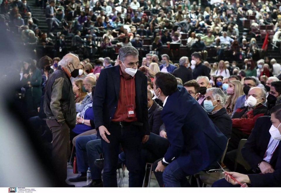 Τσακαλώτος και Τσίπρας στο Συνέδριο ΣΥΡΙΖΑ