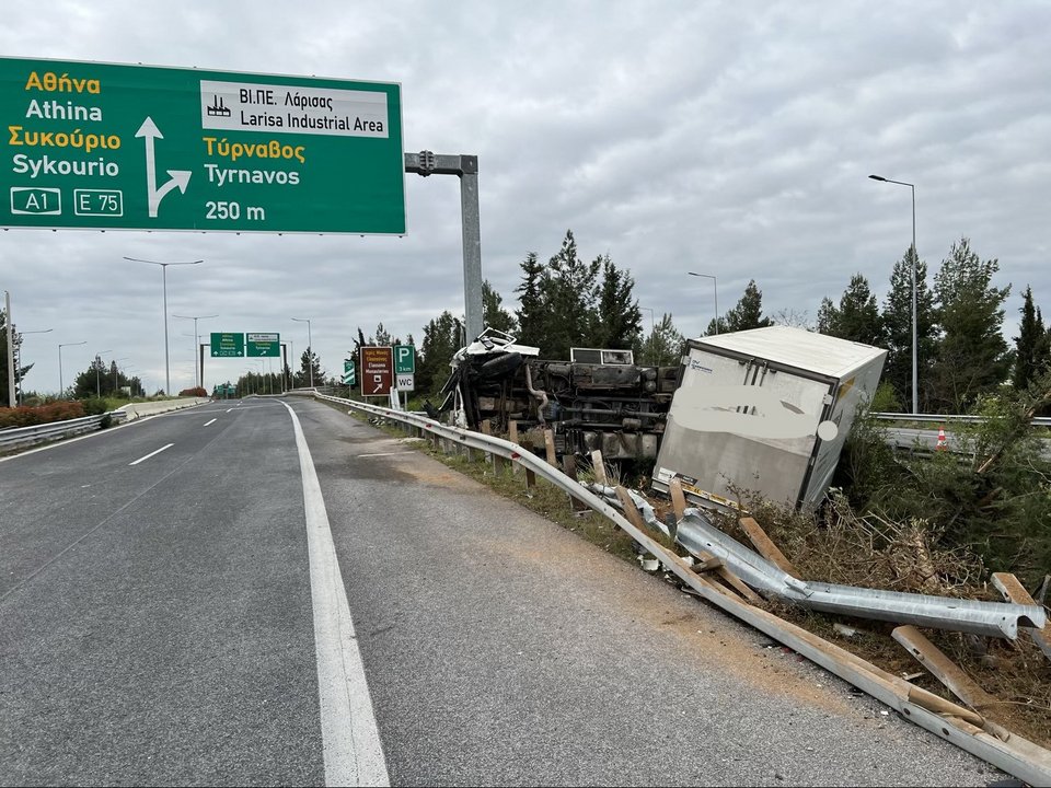 τροχαίο, νταλίκα, Λάρισα