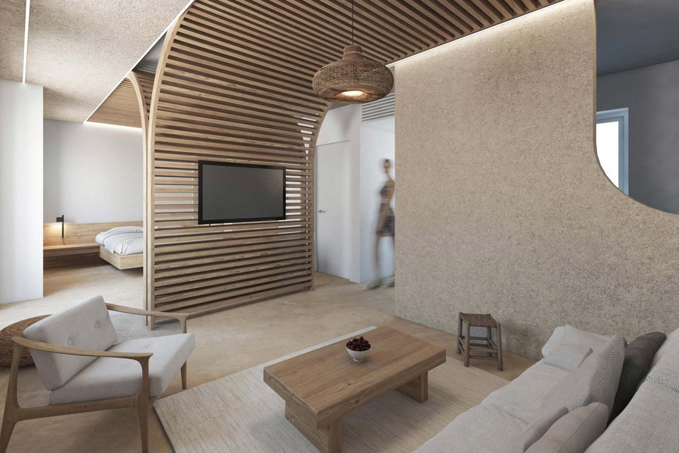 Οργανικό design με σκανδιναβικό στυλ στο Yi hotel Mykonos - Φωτογραφία: Courtesy of Yi hotel Mykonos