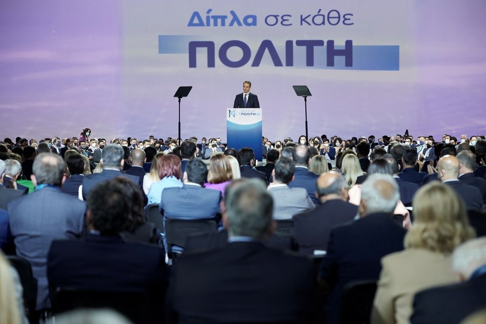 Ο Κυριάκος Μητσοτάκης στο Συνέδριο της ΝΔ
