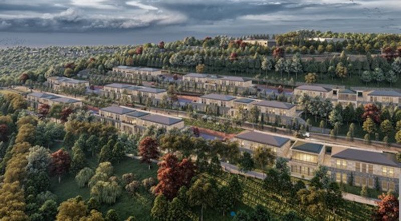Εικόνες από το σχεδιαζόμενο πρότζεκτ ανέγερσης πολυτελών υπουργικών κατοικιών δίπλα στο χειμερινό ανάκτορο του Ερντογάν στο Αχλάτ της επαρχίας Μπιτλίς στην ανατολική Τουρκία