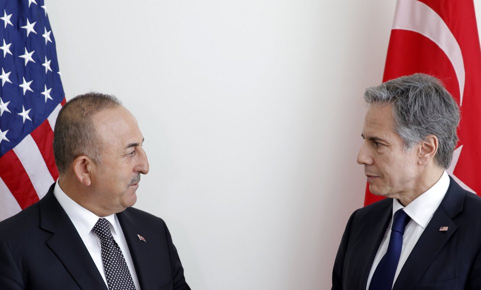 Οι υπουργοί Εξωτερικών ΗΠΑ και Τουρκίας, Άντονι Μπλίνκεν και Μεβλούτ Τσαβούσογλου