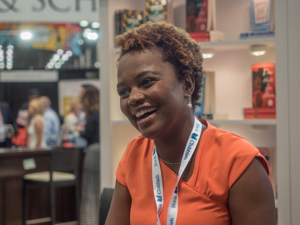 Η Καρίν Ζαν Πιερ στην έκθεση βιβλίου BookExpo τον Ιούνιο του 2019