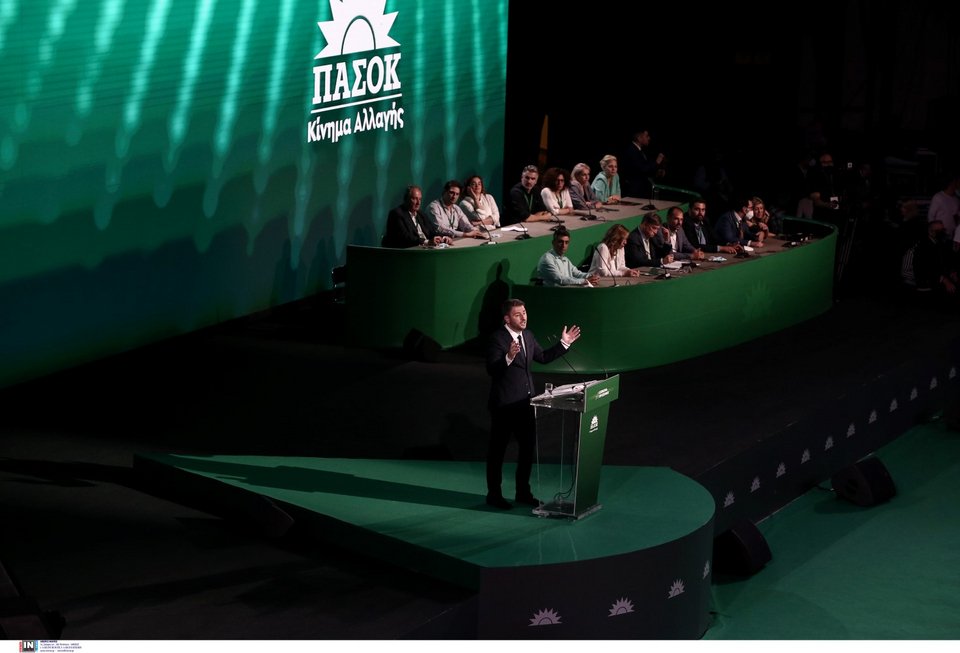 Ο Νίκος Ανδρουλάκης στο βήμα του συνεδρίου του ΠΑΣΟΚ / Φωτογραφία: Intimenews/ΤΖΑΜΑΡΟΣ ΠΑΝΑΓΙΩΤΗΣ