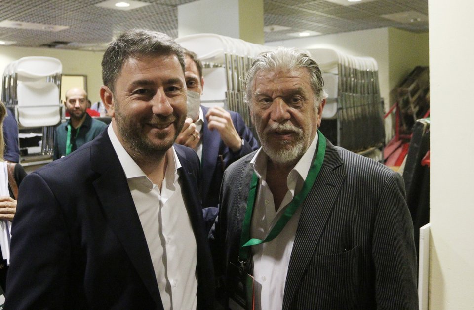 Ο Νίκος Ανδρουλάκης με τον Γιάννη Βούρο-Φωτογραφία: ΧΡΗΣΤΟΣ ΜΠΟΝΗΣ//EUROKINISSI