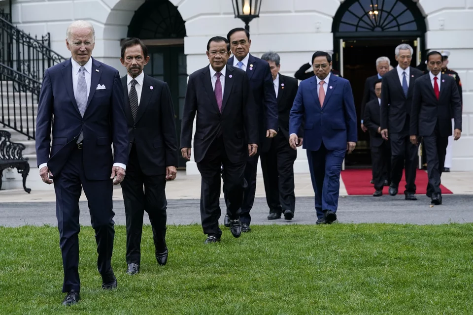 Ο Τζο Μπάιντεν με ηγέτες της ASEAN/ Φωτογραφία: AP/ Susan Walsh 