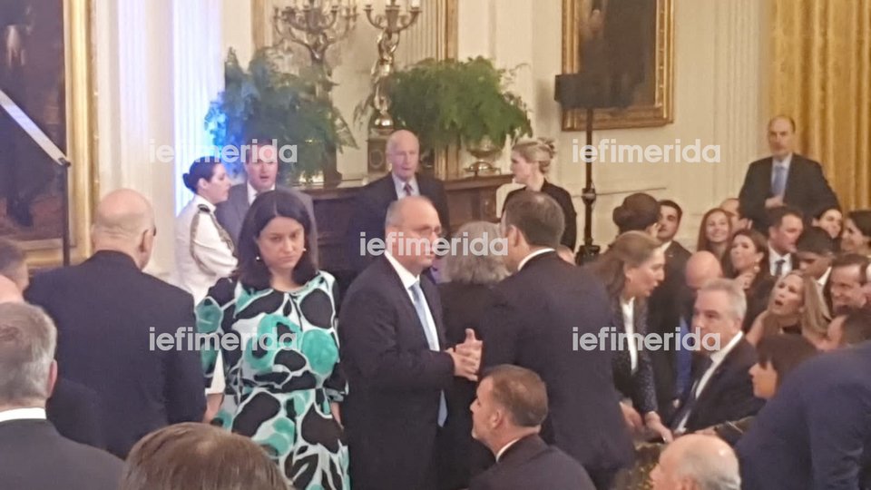 Νίκη Κεραμέως, Γιάννης Οικονόμου στη δεξίωση στον Λευκό Οίκο