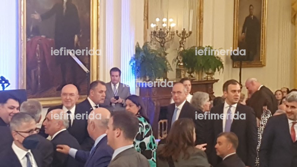 Τσούνης, Παναγιωτόπουλος, Κεραμέως, Οικονόμου στη δεξίωση στον Λευκό Οίκο