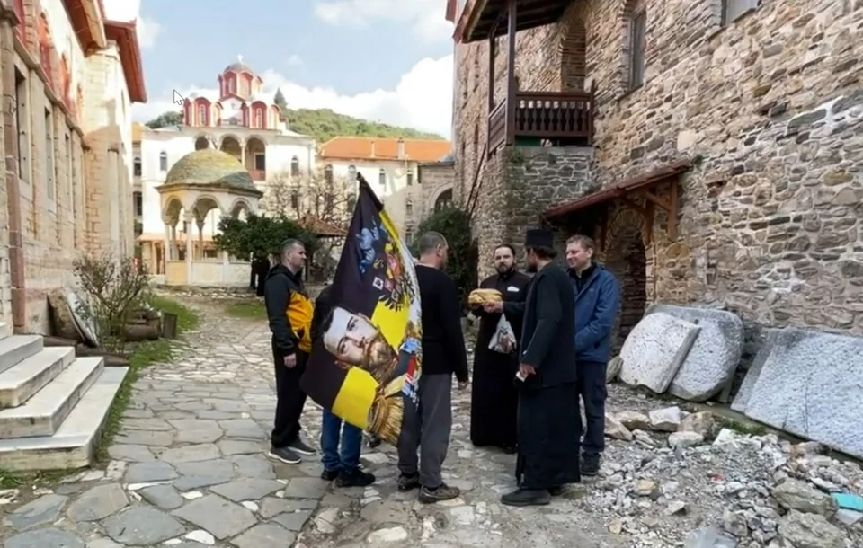 Φωτογραφία που είχε δημοσιεύσει η Μονή Εσφιγμένου στην καταγγελία της