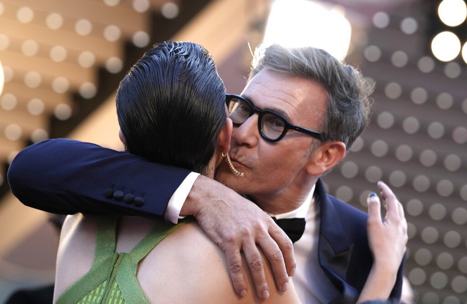 Η Simone Hazanavicius με τον σκηνοθέτη Michel Hazanavicius στην πρεμιέρα του Final Cut