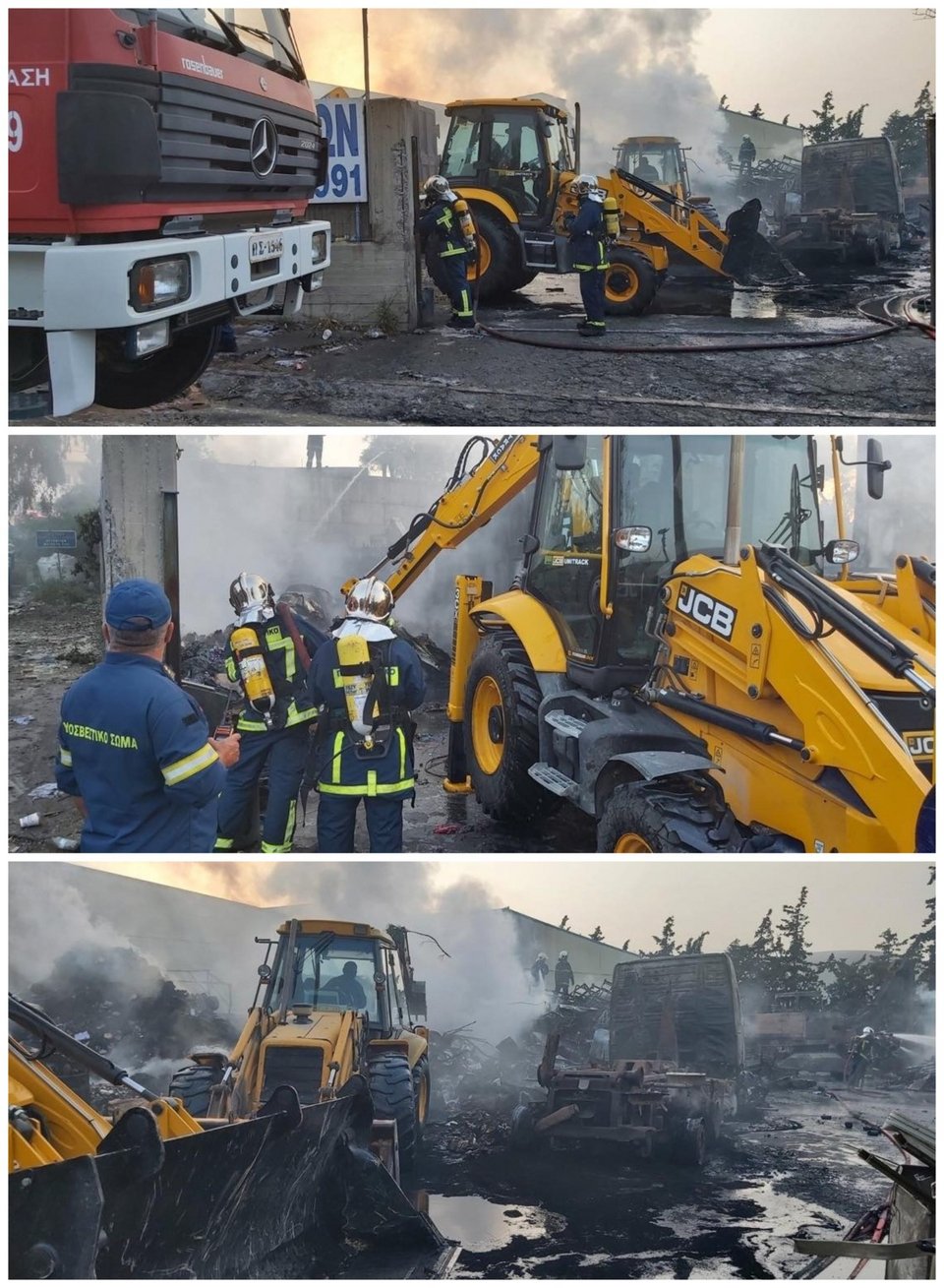 Φωτιά σε επιχείρηση στο Ηράκλειο / Φωτογραφία: Creta Live