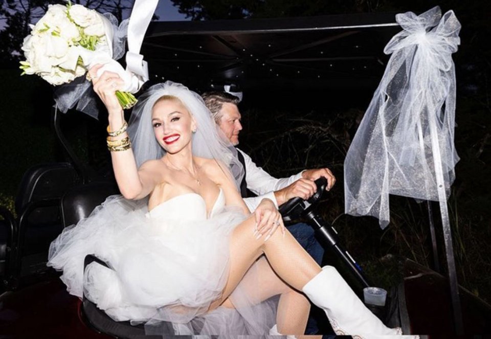 Η Gwen Stefani με μπότες στη δεξίωση του γάμου της
