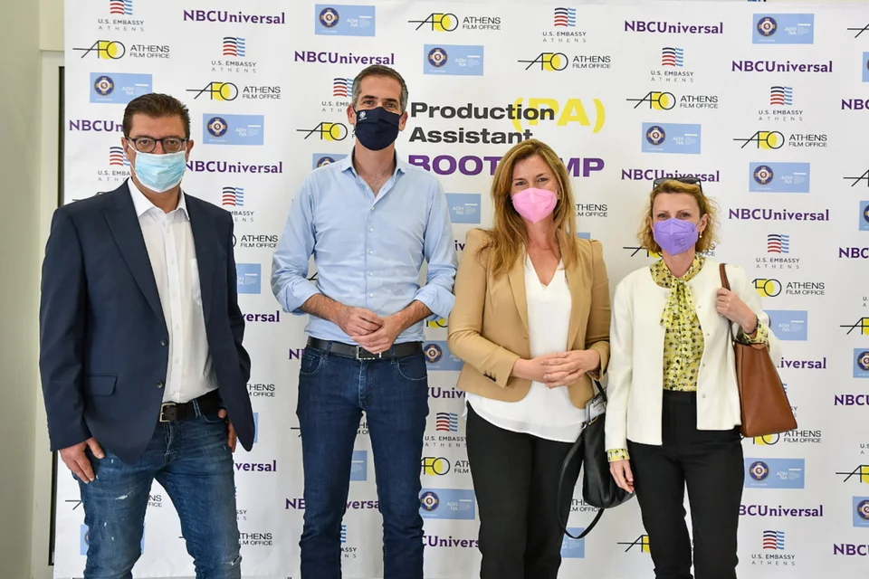 Το πρώτο εντατικό εργαστήριο «Production Assistant (P.A.) Bootcamp» ξεκίνησε παρουσία του Δημάρχου Αθηναίων, κ. Κώστα Μπακογιάννη και της Πολιτιστικής Ακολούθου της Πρεσβείας των Η.Π.Α στην Αθήνα, κ. Shanna Dietz Surendra