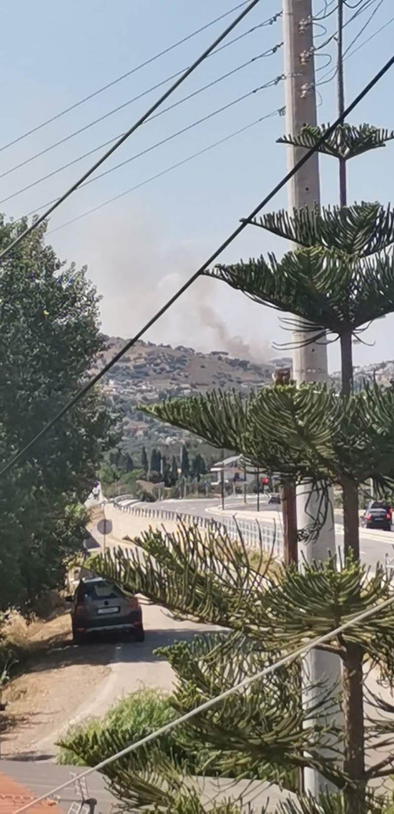 Οι πρώτες εικόνες από τη φωτιά στην Κερατέα