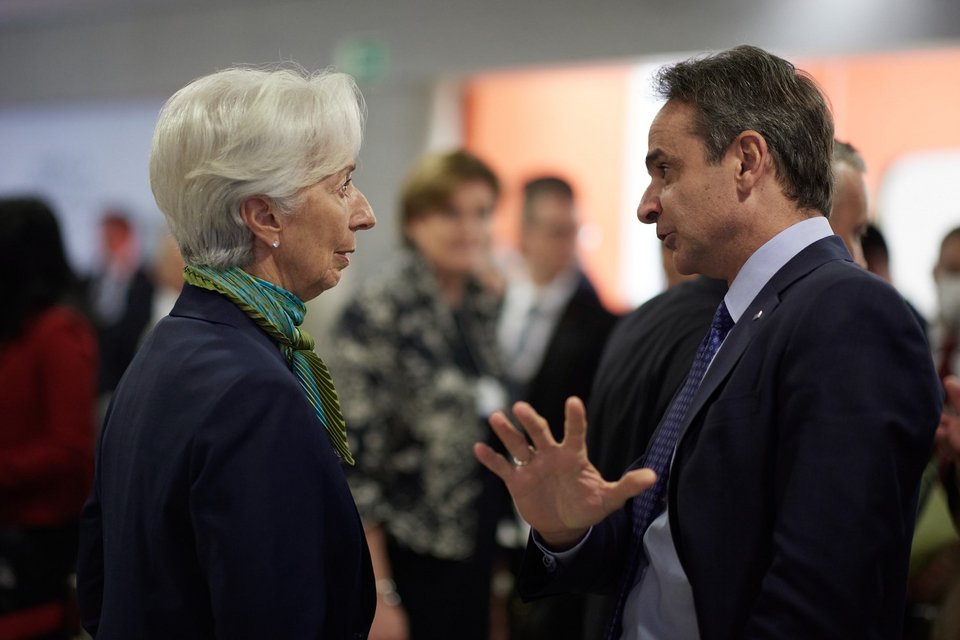Ο Κυριάκος Μητσοτάκης και η Κριστίν Λαγκάρντ στο Νταβός για το Παγκόσμιο Οικονομικό Φόρουμ / Φωτογραφία: ΓτΠ / ΠΑΠΑΜΗΤΣΟΣ ΔΗΜΗΤΡΗΣ