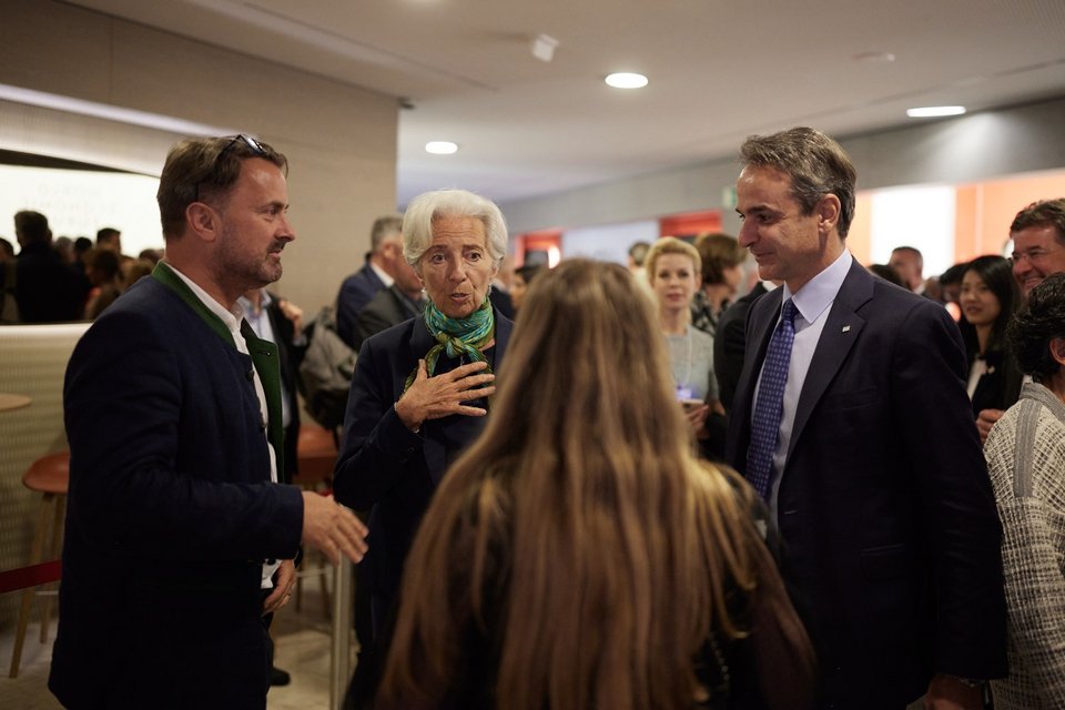 Ο Κυριάκος Μητσοτάκης και η Κριστίν Λαγκάρντ στο Νταβός για το Παγκόσμιο Οικονομικό Φόρουμ / Φωτογραφία: ΓτΠ / ΠΑΠΑΜΗΤΣΟΣ ΔΗΜΗΤΡΗΣ
