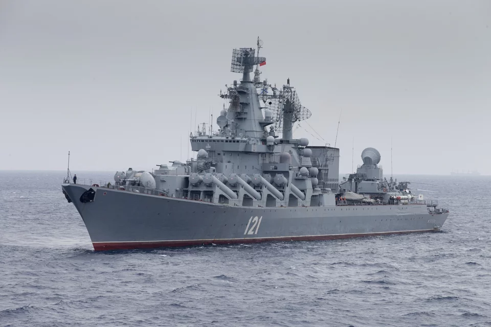 Το Moskva πριν τη βύθισή του