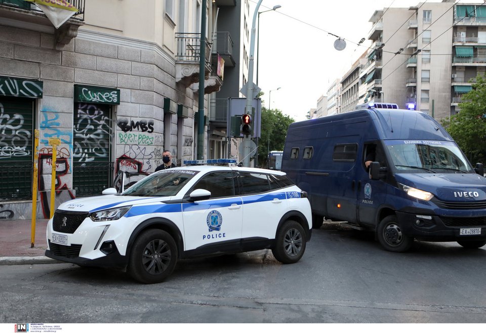 Αστυνομική επιχείρηση στην Ομόνοια / Φωτογραφία: INTIME