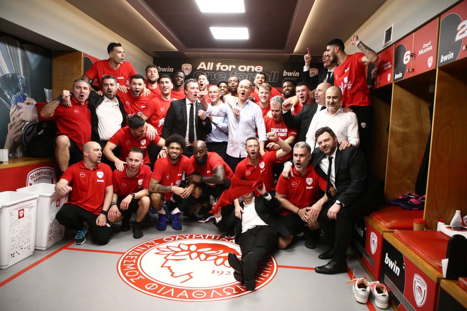 Celebrations in the changing rooms
