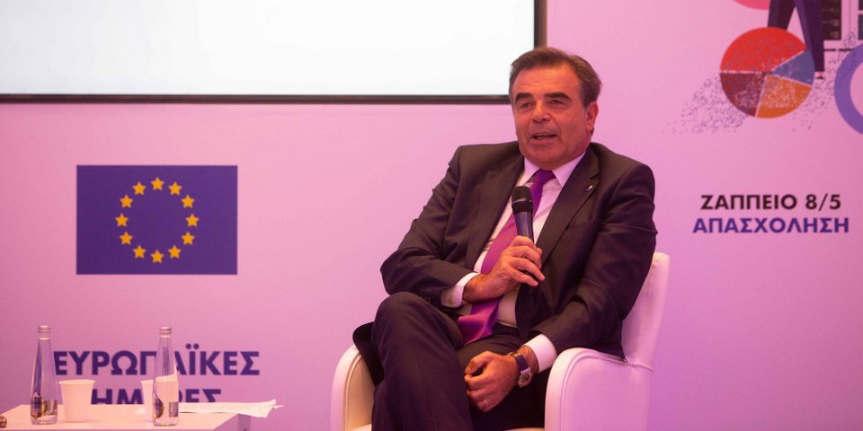 O αντιπρόεδρος της Ευρωπαϊκής Επιτροπής Μαργαρίτης Σχοινάς, αρμόδιος για την προώθηση του Ευρωπαϊκού Τρόπου Ζωής