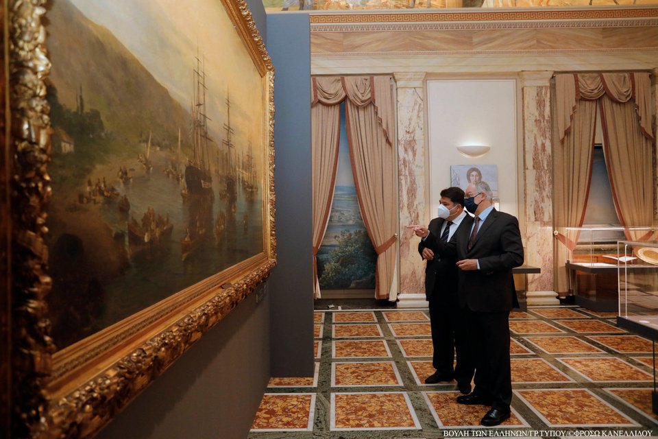 Ο νέος πρέσβης των ΗΠΑ με τον πρόεδρο της Ελληνικής Βουλής / Φωτογραφία: Βουλή των Ελλήνων