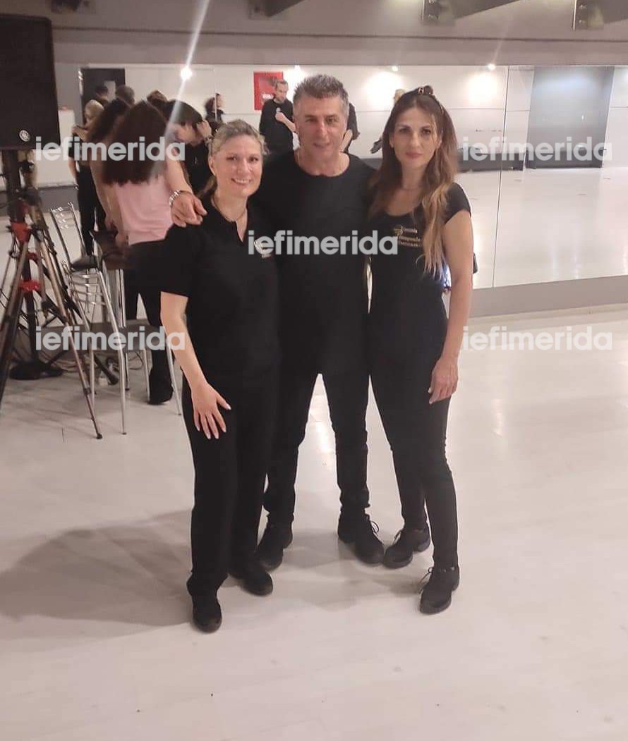 Ο Δημήτρης Πετρόπουλος με την Ιωάννα Γρίβα και τη Ζωή Μελαχροινού