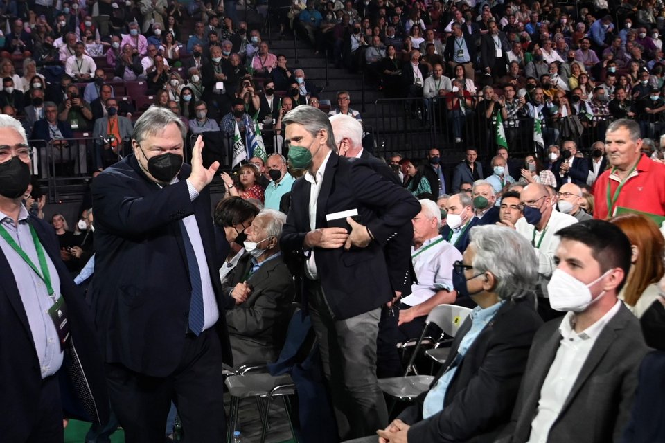 Ο Ευάγγελος Βενιζέλος στο συνέδριο του ΠΑΣΟΚ / Φωτογραφία: ΜΙΧΑΛΗΣ ΚΑΡΑΓΙΑΝΝΗΣ/EUROKINISSI