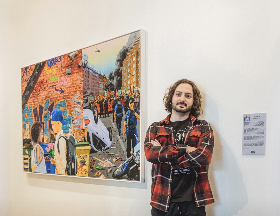 street artist STMTS στην γκαλερί Avant Gallery στη Νέα Υόρκη