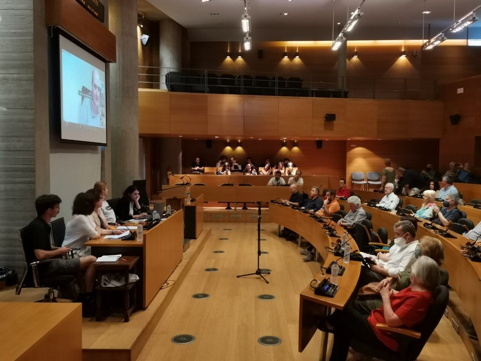 Ο Νίκος Φίλης σε εκδήλωση στο δημαρχείο Θεσσαλονίκης