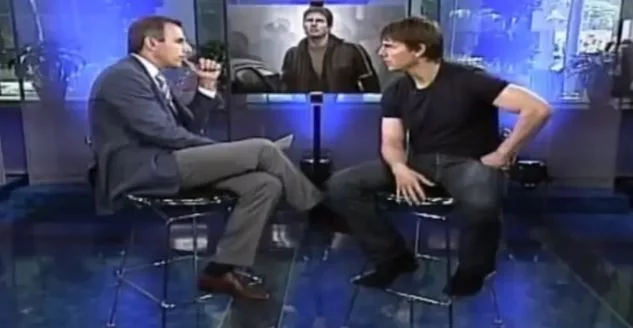 Ο Matt Lauer παίρνει συνέντευξη από τον Tom Cruise στην εκπομπή "Today" το 2005