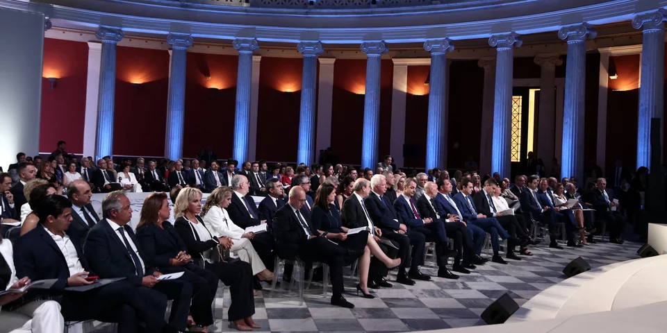 Ο Κυριάκος Μητσοτάκης στην τελετή Βραβείων του ΕΒΕΑ -Φωτογραφία: Intimenews/ΤΖΑΜΑΡΟΣ ΠΑΝΑΓΙΩΤΗΣ