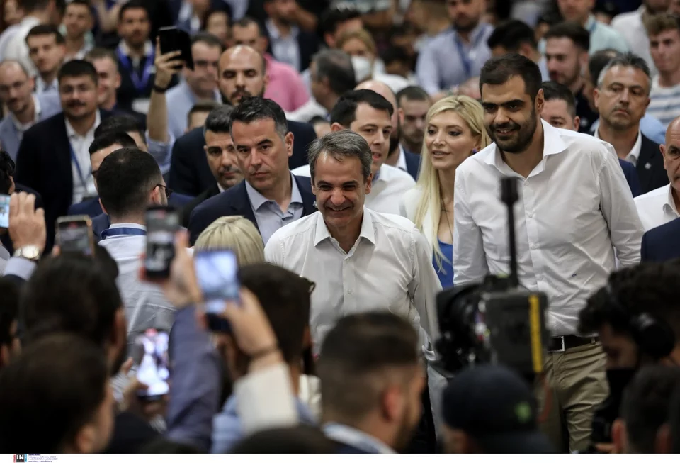 Ο Κυριάκος Μητσοτάκης μπαίνει στο συνέδριο της ΟΝΝΕΔ -Φωτογραφία: Intimenews/ΛΙΑΚΟΣ ΓΙΑΝΝΗΣ