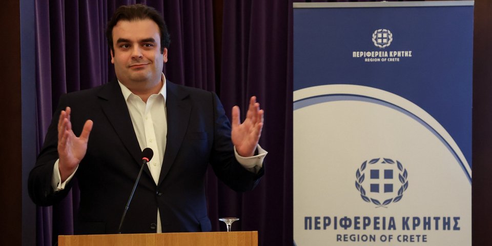 Ο Κυριάκος Πιερρακάκης στην Κρήτη -Φωτογραφία: ΣΤΕΦΑΝΟΣ ΡΑΠΑΝΗΣ/EUROKINISSI
