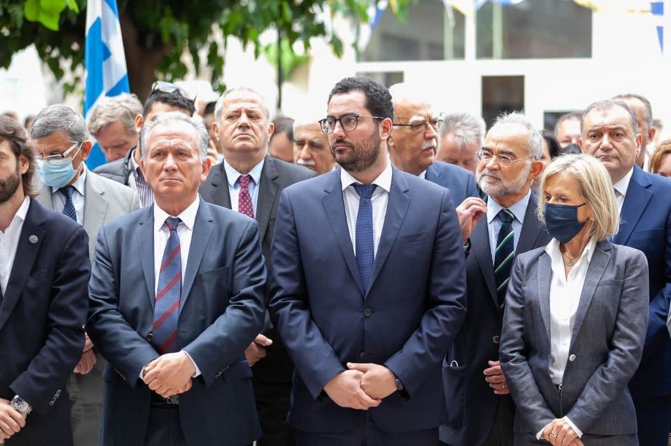 Ο γραμματέας του ΠΑΣΟΚ-ΚΙΝΑΛ, Ανδρέας Σπυρόπουλος, στις εκδηλώσεις μνήμης για τη Σφαγή του Διστόμου