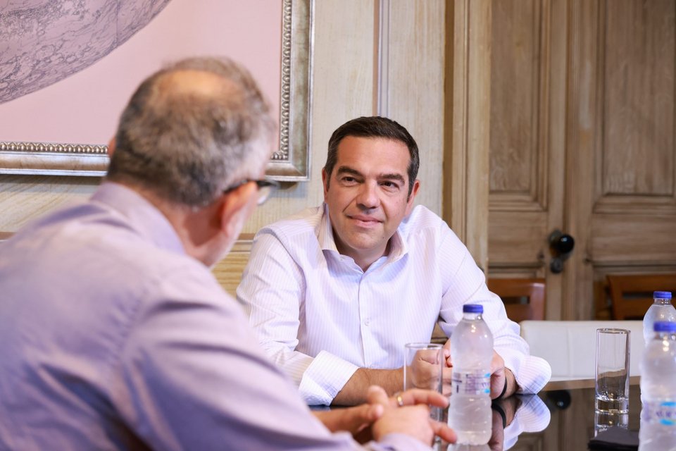 Ο Αλέξης Τσίπρας στο Εθνικό Αστεροσκοπείο -Φωτογραφία: ΓΡΑΦΕΙΟ ΤΥΠΟΥ ΣΥΡΙΖΑ - ΠΣ /ΘΩΜΑΣ ΖΗΚΟΣ
