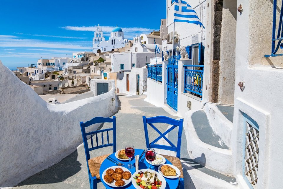 χωριά σε νησιά Πύργος Σαντορίνη