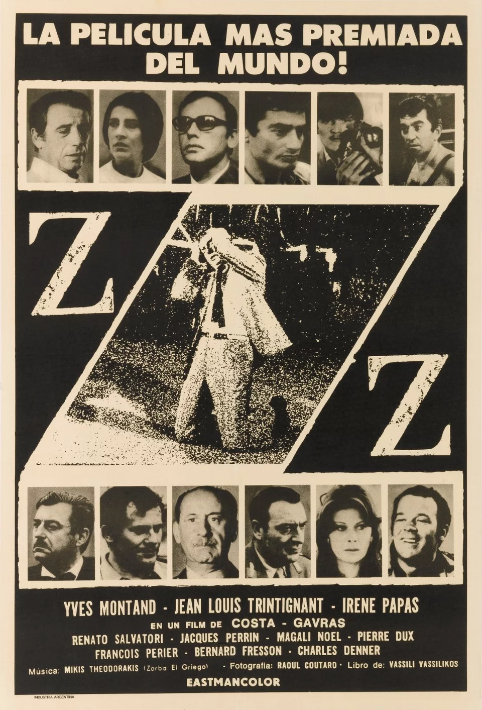 Η αφίσα της ταινίας «Ζ» με τον Ζαν Λουι Τρεντινιάν -Φωτογραφία: Getty Images