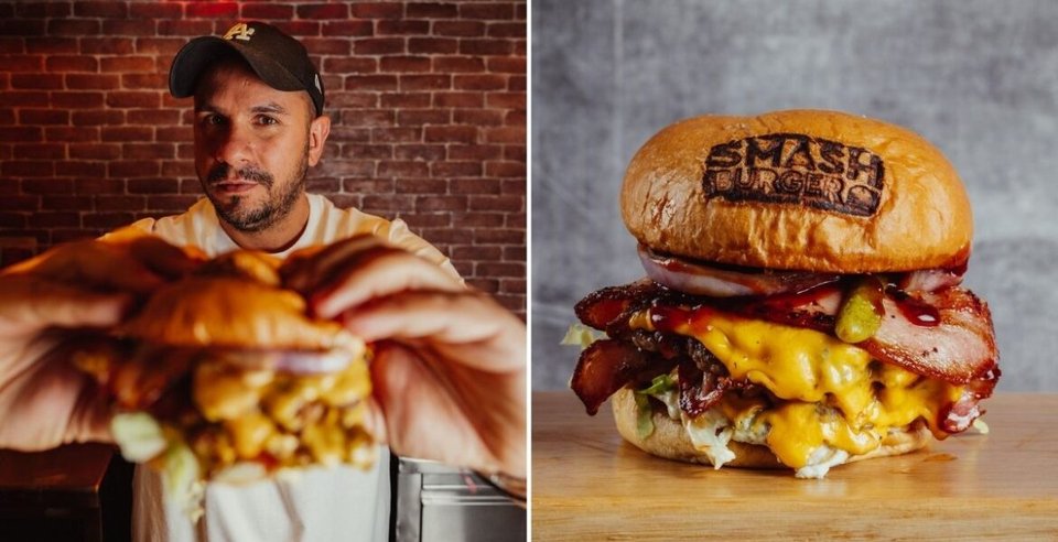 To Smash burger του Τάσου Αντωνίου στο Αιάκειον στην Αίγινα - Φωτογραφία: mamapeinao.gr