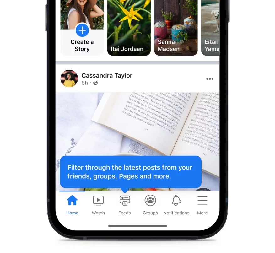 Η νέα καρτέλα του Facebook, «Feeds» 